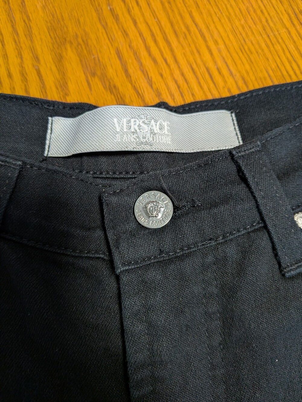 Vintage Versace Jeans Couture Black Straight Leg Denim - Picture 4 of 6
